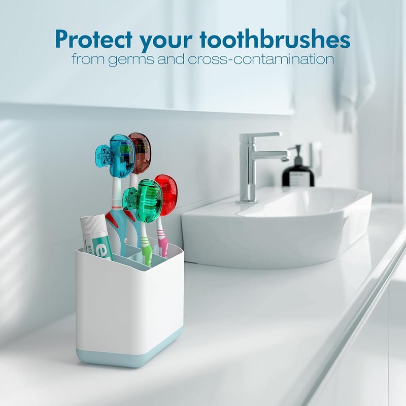 Nincha Snap-on Toothbrush Head Cover for Manual and Powered Toothbrush - Multiple Colors -Pack of 6 - Image 5